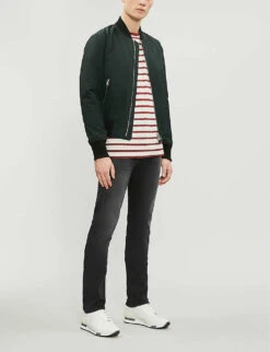 7 For All Mankind Slimmy Luxe Performance Plus Slim-fit Jeans -KOOPES Clothing Shop 1043 3005683 JSMSA240BB WASHEDBLACK ALT01