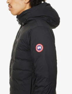 Canada Goose Lodge Logo-patch Shell-down Hooded Puffer Jacket -KOOPES Clothing Shop 322 3005144 5078M BLACK ALT04