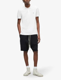 AllSaints Reform SS Cotton-piqué Polo Shirt -KOOPES Clothing Shop 948 10136 MD051H OPTICWHITE ALT01