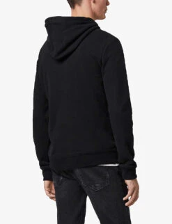 AllSaints Raven Slim-fit Cotton-fleece Hoody -KOOPES Clothing Shop 948 10136 MF047K BLACK ALT03