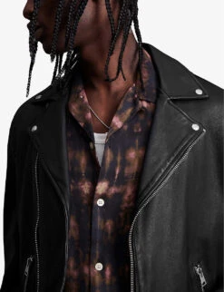AllSaints Milo Leather Biker Jacket -KOOPES Clothing Shop 948 10136 ML025N BLACK ALT05