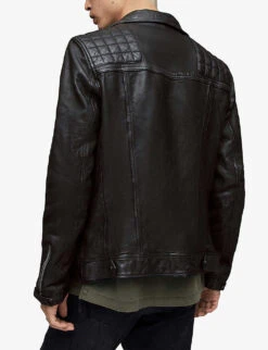 AllSaints Conroy Leather Biker Jacket -KOOPES Clothing Shop 948 10136 ML058F INKNAVY ALT03