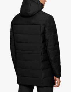 Boss Quilted Padded Shell-down Hooded Jacket -KOOPES Clothing Shop R03661674 BLACK ALT03