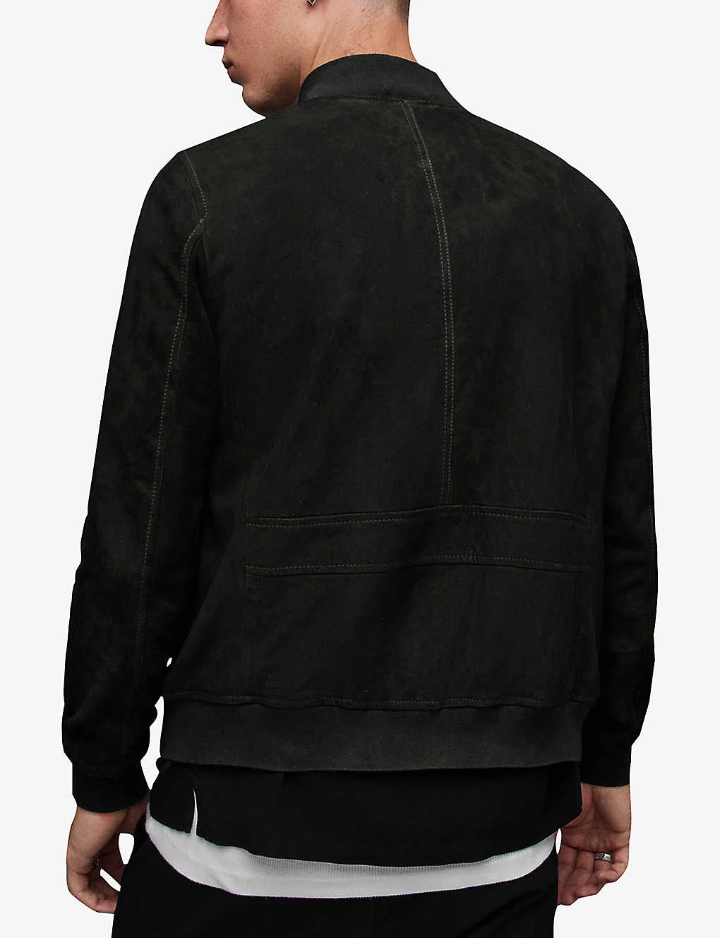 AllSaints Ronan Regular-fit Suede Bomber Jacket 6 AllSaints Ronan Regular-fit Suede Bomber Jacket - Image 4