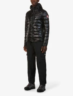Canada Goose Hybridge Funnel-neck Shell-down Hooded Jacket 9 Canada Goose Hybridge Funnel-neck Shell-down Hooded Jacket -KOOPES Clothing Shop R03675120 BLACK ALT01