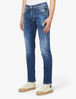 Replay Anbass Hyperflex Re-Used X-Lite Slim-fit Stretch-denim Jeans -KOOPES Clothing Shop R03715158 MEDIUMBLUE ALT02