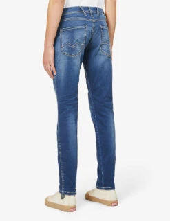 Replay Anbass Hyperflex Re-Used X-Lite Slim-fit Stretch-denim Jeans -KOOPES Clothing Shop R03715158 MEDIUMBLUE ALT03