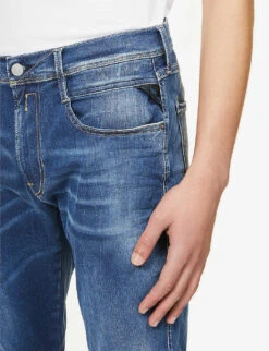 Replay Anbass Hyperflex Re-Used X-Lite Slim-fit Stretch-denim Jeans -KOOPES Clothing Shop R03715158 MEDIUMBLUE ALT04