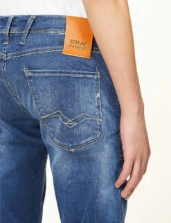 Replay Anbass Hyperflex Re-Used X-Lite Slim-fit Stretch-denim Jeans -KOOPES Clothing Shop R03715158 MEDIUMBLUE ALT05