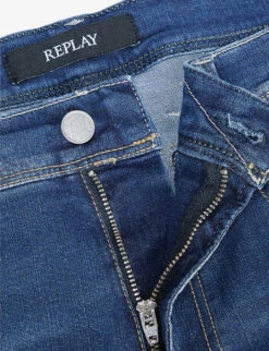 Replay Anbass Hyperflex Re-Used X-Lite Slim-fit Stretch-denim Jeans -KOOPES Clothing Shop R03715158 MEDIUMBLUE ALT06