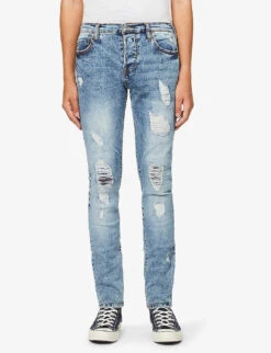 True Religion Rocco Distressed Skinny Jeans -KOOPES Clothing Shop R03719662 MEDIUMBLUE ALT02
