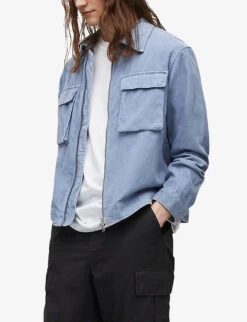 AllSaints Clifton Cotton Corduroy Jacket -KOOPES Clothing Shop R03751157 CLOUDYBLUE ALT02