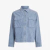 AllSaints Clifton Cotton Corduroy Jacket 1 AllSaints Clifton Cotton Corduroy Jacket -KOOPES Clothing Shop R03751157 CLOUDYBLUE M