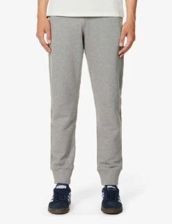 Zebra Brand-embroidered Organic-cotton Jogging Bottoms -KOOPES Clothing Shop R03757676 GREYMELANGE ALT02