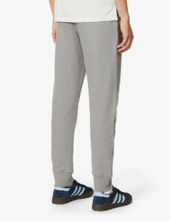 Zebra Brand-embroidered Organic-cotton Jogging Bottoms -KOOPES Clothing Shop R03757676 GREYMELANGE ALT03