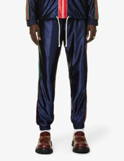 Gucci Striped-panel Tapered Woven Tracksuit Jogging Bottoms 9 Gucci Striped-panel Tapered Woven Tracksuit Jogging Bottoms -KOOPES Clothing Shop R03765510 INKMIX ALT02