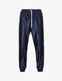 Gucci Striped-panel Tapered Woven Tracksuit Jogging Bottoms