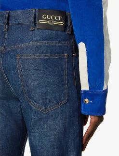 Gucci Straight Mid-rise Denim Jeans -KOOPES Clothing Shop R03765517 DARKBLUE ALT04