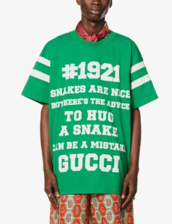 Gucci 1921 Crewneck Cotton-jersey T-shirt -KOOPES Clothing Shop R03765562 YARDIVORY ALT02