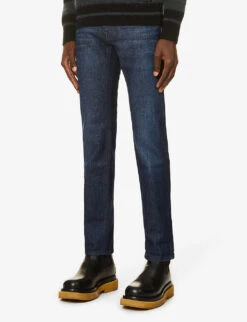 Boss Mid-rise Tapered Stretch-denim Jeans -KOOPES Clothing Shop R03786133 NAVY ALT02