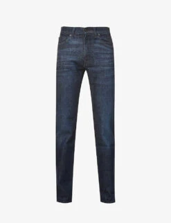 Boss Mid-rise Tapered Stretch-denim Jeans