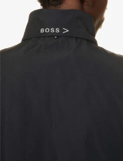 Boss Logo-print Hooded Shell Jacket -KOOPES Clothing Shop R03786779 BLACK ALT04