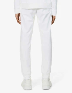 Boss Brand-print Cotton And Recycled Polyester-blend Jogging Bottoms -KOOPES Clothing Shop R03788685 WHITE ALT03