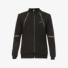 Boss Logo-embroidered Printed Zip Jersey Jacket