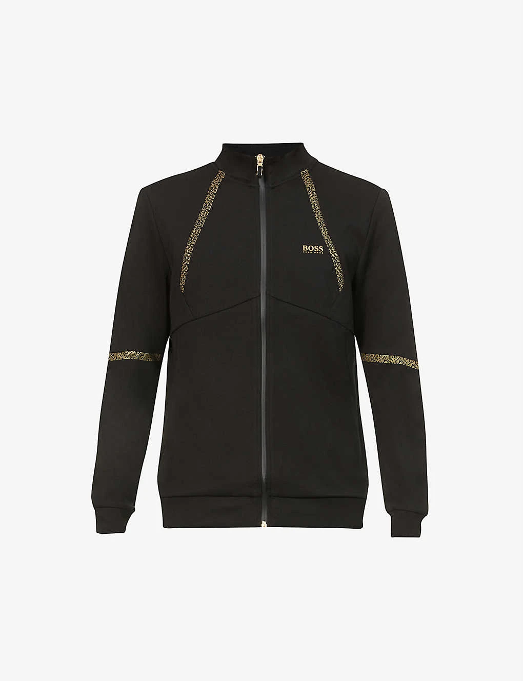 Boss Logo-embroidered Printed Zip Jersey Jacket 3 Boss Logo-embroidered Printed Zip Jersey Jacket
