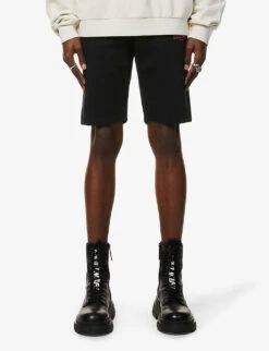 True Religion Logo-print Cotton-blend Shorts 9 True Religion Logo-print Cotton-blend Shorts -KOOPES Clothing Shop R03791053 ONYX ALT02