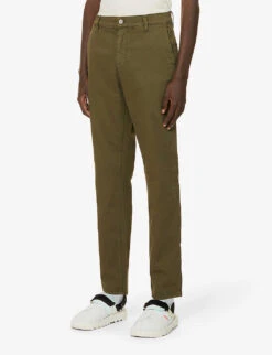 Nudie Jeans Easy Alvin Regular-fit Organic Stretch-cotton Trousers -KOOPES Clothing Shop R03802056 OLIVE ALT02