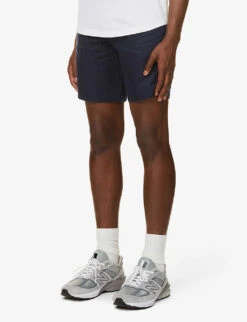 ORLEBAR BROWN Norwich Slim-fit Linen Shorts -KOOPES Clothing Shop R03824003 NAVY ALT02