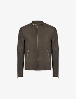AllSaints Cora Leather Bomber Jacket