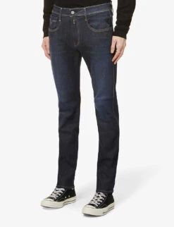 Replay Anbass Hyperflex Re-Used Slim-fit Stretch-denim Jeans -KOOPES Clothing Shop R03886520 DARKBLUE ALT02