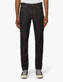 Nudie Jeans Lean Dean Regular-fit Tapered-leg Stretch-denim Jeans -KOOPES Clothing Shop R03895906 DRYTRUESELVAGE ALT02