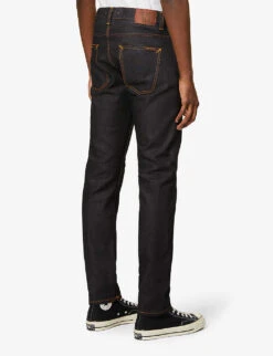 Nudie Jeans Lean Dean Regular-fit Tapered-leg Stretch-denim Jeans -KOOPES Clothing Shop R03895906 DRYTRUESELVAGE ALT03