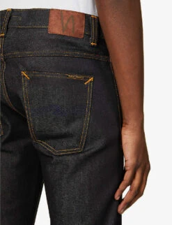 Nudie Jeans Lean Dean Regular-fit Tapered-leg Stretch-denim Jeans -KOOPES Clothing Shop R03895906 DRYTRUESELVAGE ALT05