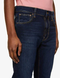 Nudie Jeans Lean Dean Slim-fit Tapered-leg Stretch-denim Jeans -KOOPES Clothing Shop R03895907 NEWINK ALT04