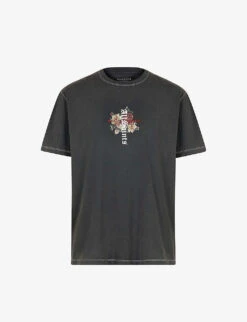 AllSaints Oshiba Graphic-print Organic-cotton T-shirt