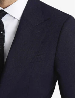 Reiss Bold Single-breasted Wool Blazer -KOOPES Clothing Shop R03924635 NAVY ALT05