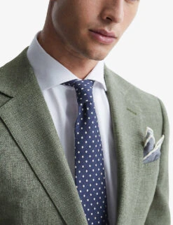 Reiss Attire Slim-fit Wool-blend Blazer 12 Reiss Attire Slim-fit Wool-blend Blazer -KOOPES Clothing Shop R03924644 SAGE ALT04