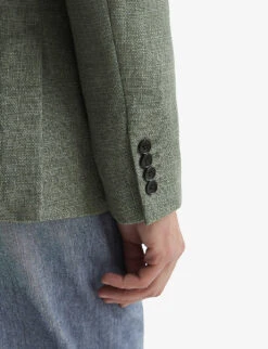 Reiss Attire Slim-fit Wool-blend Blazer 13 Reiss Attire Slim-fit Wool-blend Blazer -KOOPES Clothing Shop R03924644 SAGE ALT05