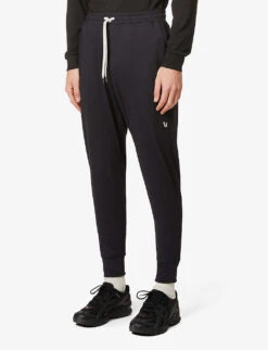 Vuori Sunday Brand-print Recycled-polyester Stretch Jogging Bottoms -KOOPES Clothing Shop R03944719 BLACK ALT02