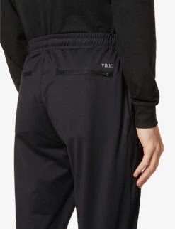 Vuori Sunday Brand-print Recycled-polyester Stretch Jogging Bottoms -KOOPES Clothing Shop R03944719 BLACK ALT04