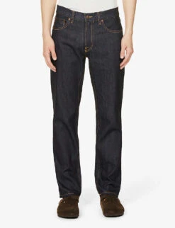 Nudie Jeans Gritty Jackson Regular-fit Straight-leg Jeans -KOOPES Clothing Shop R03944950 DRYCLASSICNAVY ALT02