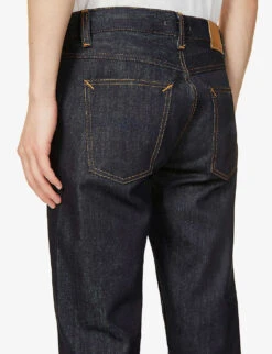 Nudie Jeans Gritty Jackson Regular-fit Straight-leg Jeans -KOOPES Clothing Shop R03944950 DRYCLASSICNAVY ALT05