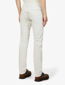 FRAME L’homme Slim-fit Slim-leg Stretch-woven Trousers -KOOPES Clothing Shop R03946242 MILKBEIGE ALT03