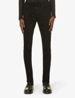 7 For All Mankind Paxtyn Luxe Performance Skinny Stretch-denim Jeans -KOOPES Clothing Shop R03954842 BLACK ALT02