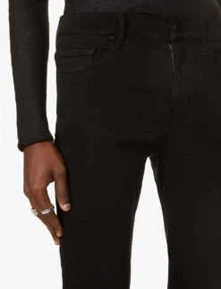 7 For All Mankind Paxtyn Luxe Performance Skinny Stretch-denim Jeans -KOOPES Clothing Shop R03954842 BLACK ALT04