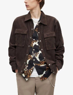 AllSaints Natt Padded Organic And Recycled-cotton Corduroy Jacket -KOOPES Clothing Shop R03961733 BROOKLYNBROWN ALT02